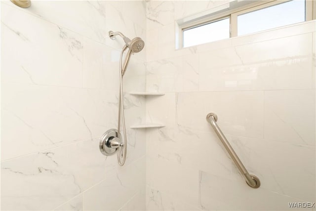 room details with tiled shower