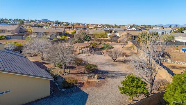 bird's eye view with a residential view