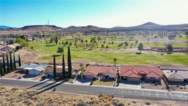 property view of mountains featuring a residential view