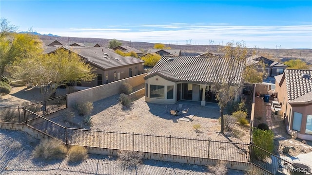 drone / aerial view with a residential view