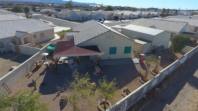 drone / aerial view with a residential view