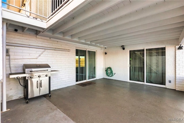 view of patio with grilling area