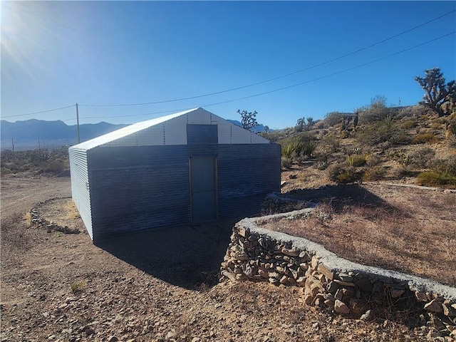 1900 W Guardian Dr, Meadview, AZ 86444 - view of outbuilding with a mountain view