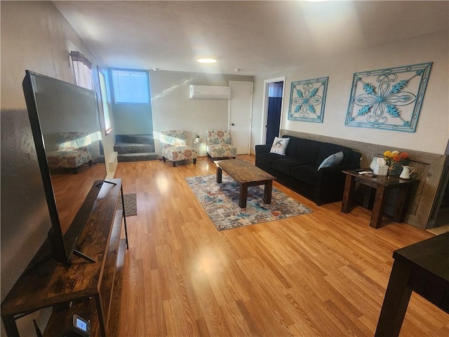 1900 W Guardian Dr, Meadview, AZ 86444 - living room with a wall unit AC and wood finished floors