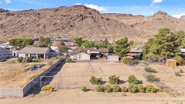 mountain view with a residential view