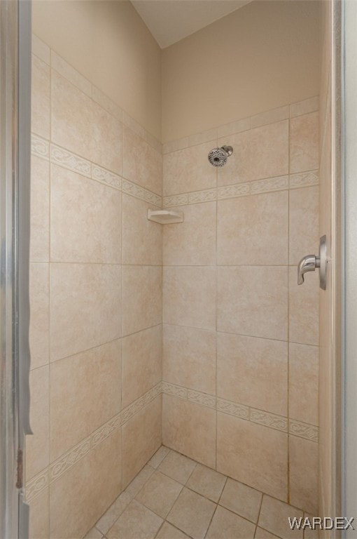 bathroom featuring a stall shower