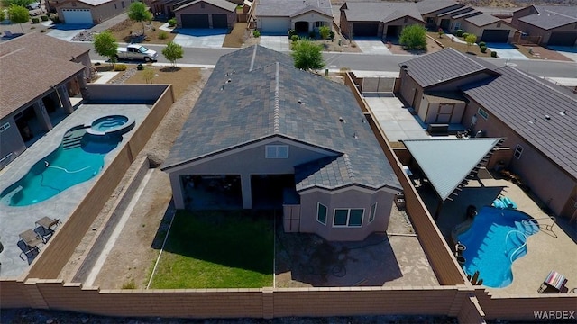 aerial view featuring a residential view