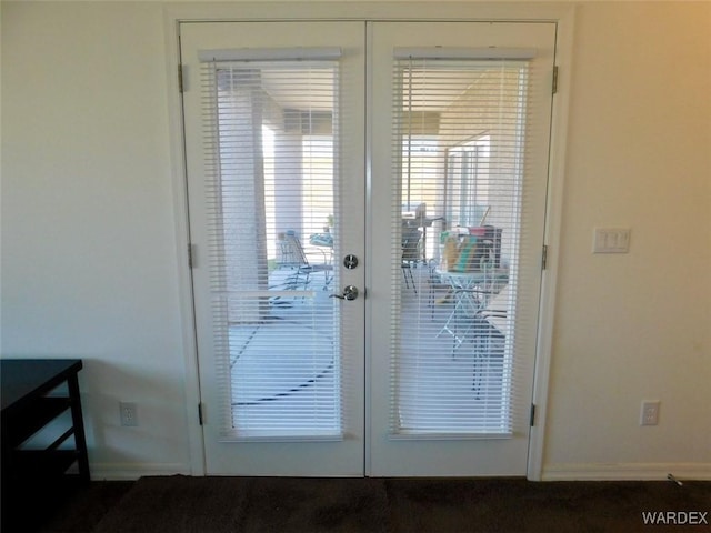 entryway with french doors