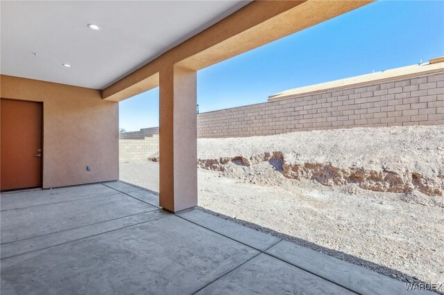 view of patio / terrace with a fenced backyard