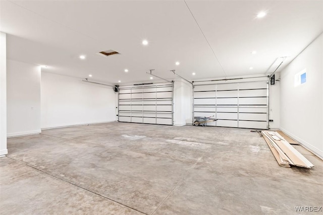 garage with baseboards