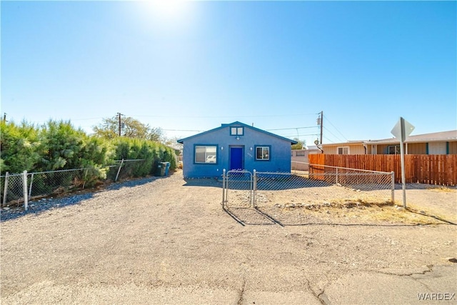 view of front of home with fence