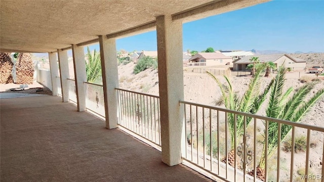 balcony with a residential view