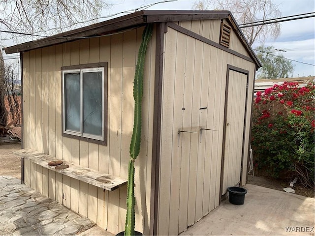 view of shed