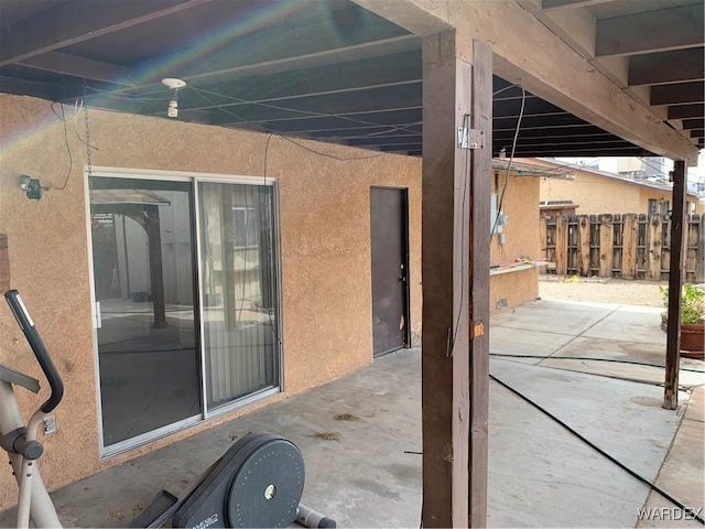 view of patio / terrace with fence