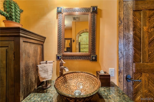 bathroom featuring visible vents and a sink