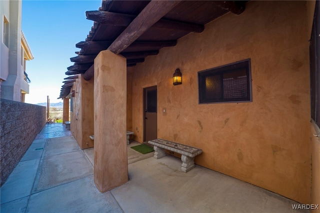 view of patio / terrace with fence