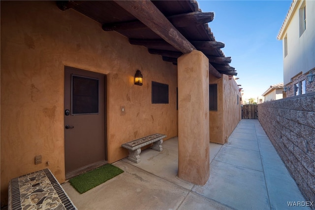 view of patio with fence