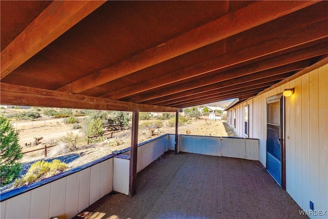 view of patio / terrace with a balcony