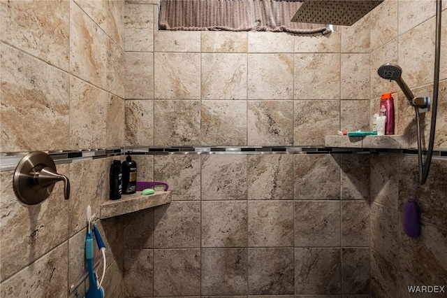 room details featuring tiled shower