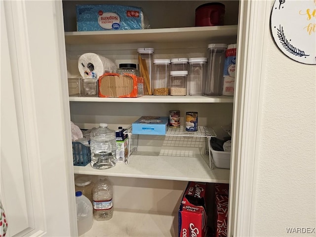 view of pantry