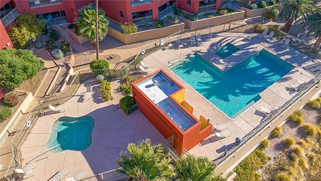 view of pool with a patio