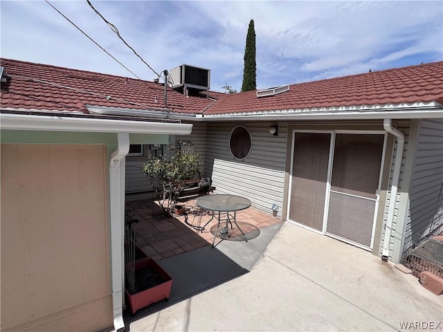 view of patio with central air condition unit