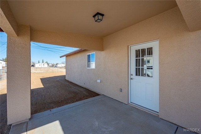 view of patio with fence