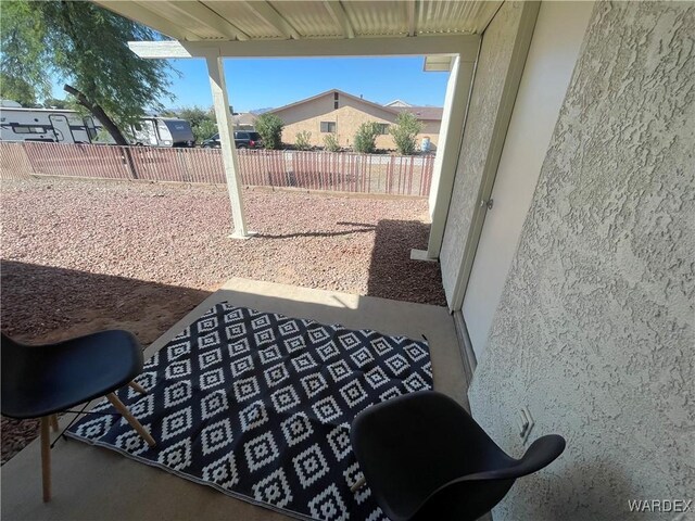 view of patio with a fenced backyard