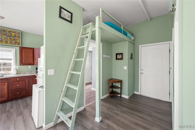 interior space with washer / clothes dryer