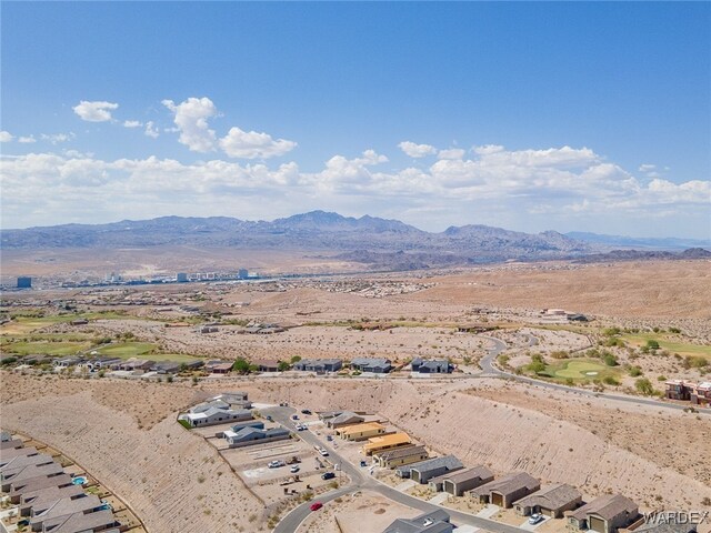 birds eye view of property featuring a residential view and a mountain view