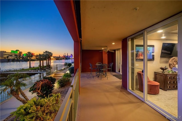 231 Moser Ave Unit G, Bullhead City, AZ 86429 - balcony with a ceiling fan