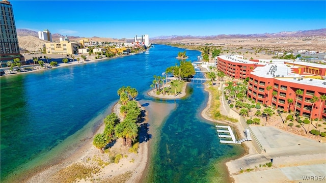 231 Moser Ave Unit G, Bullhead City, AZ 86429 - bird's eye view featuring a water and mountain view