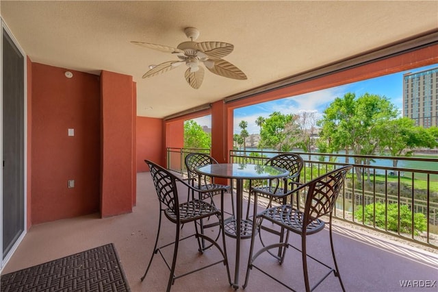 231 Moser Ave Unit G, Bullhead City, AZ 86429 - balcony featuring ceiling fan