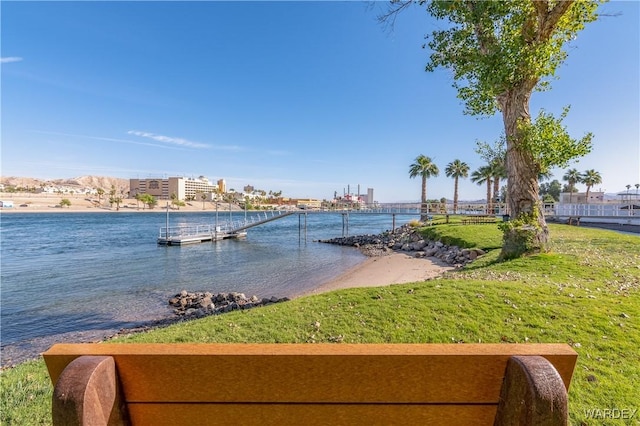 231 Moser Ave Unit G, Bullhead City, AZ 86429 - view of water feature with a floating dock