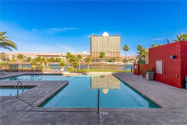 231 Moser Ave Unit G, Bullhead City, AZ 86429 - pool featuring fence and a patio area