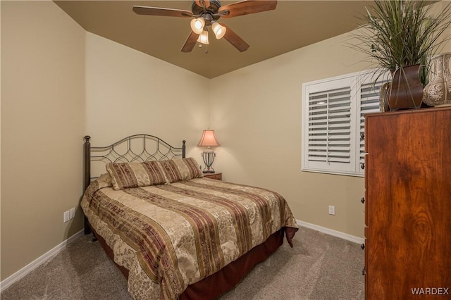 231 Moser Ave Unit G, Bullhead City, AZ 86429 - bedroom with baseboards, a ceiling fan, and carpet