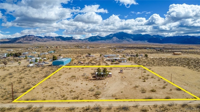 14852 N Edgemont Rd, Dolan Springs, AZ 86441 - bird's eye view featuring a desert view and a mountain view