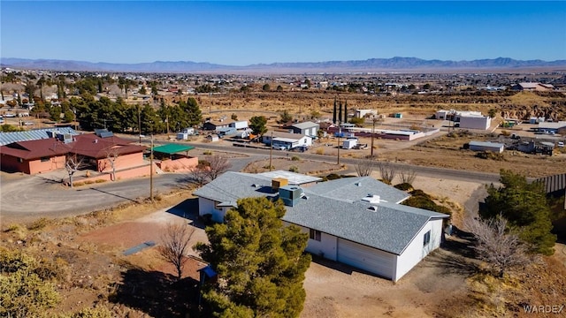 bird's eye view with a residential view and a mountain view