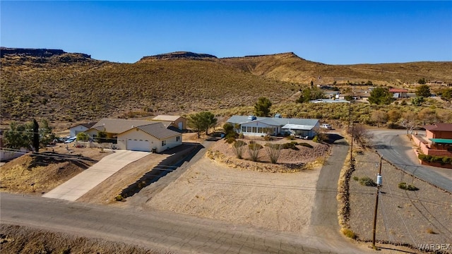 aerial view featuring a mountain view