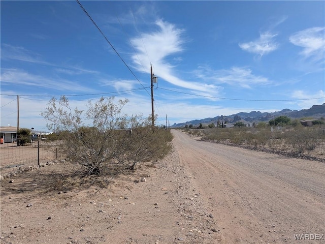 view of road featuring a mountain view