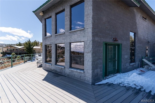 view of wooden terrace