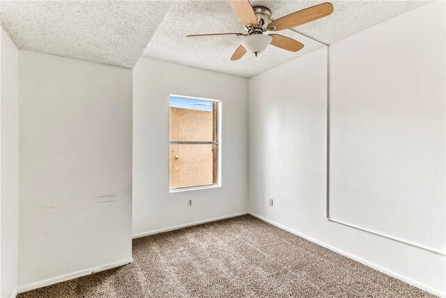 1280 Mohave Dr Unit 28, Bullhead City, AZ 86442 - carpeted spare room featuring a ceiling fan, baseboards, and a textured ceiling