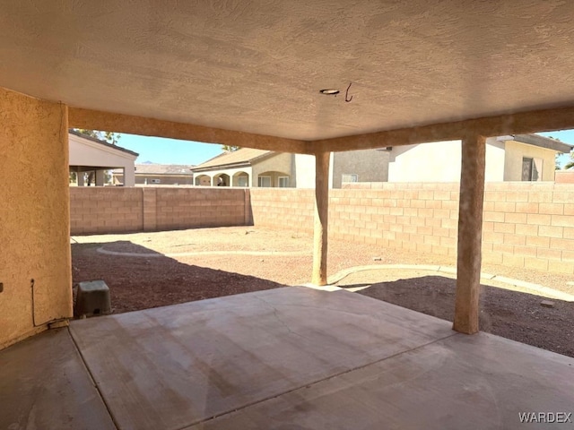 view of patio featuring a fenced backyard