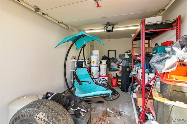 storage room featuring a garage