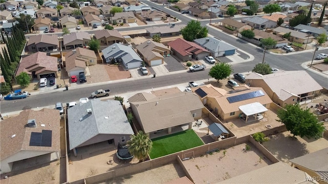 bird's eye view with a residential view