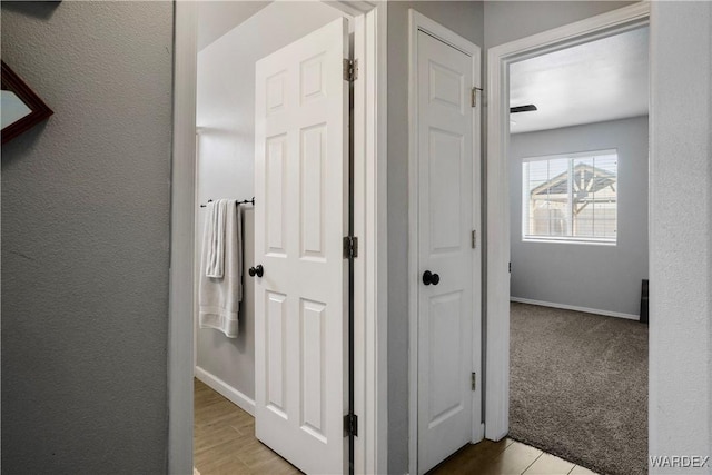 hallway with baseboards