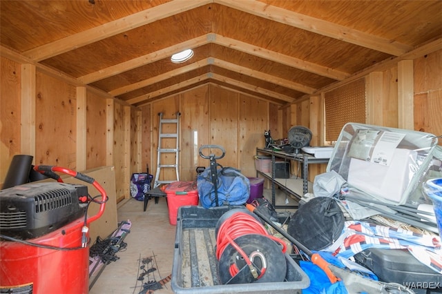 view of storage room