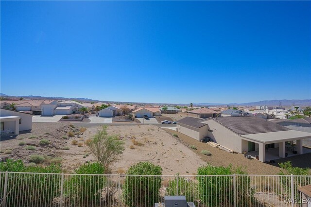 view of mountain feature featuring a residential view