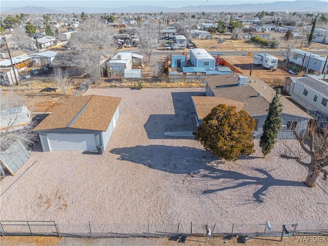 aerial view with a residential view