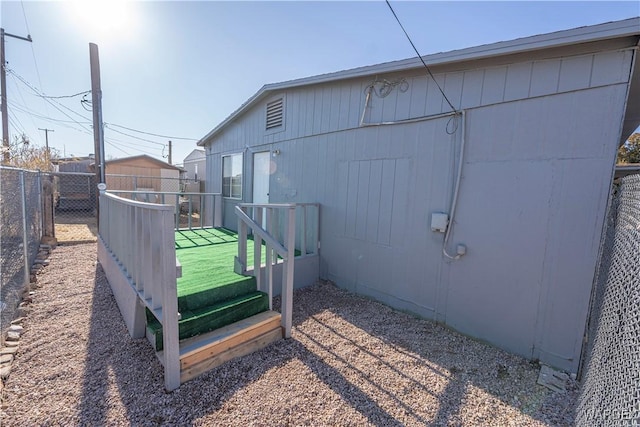 exterior space featuring a fenced backyard